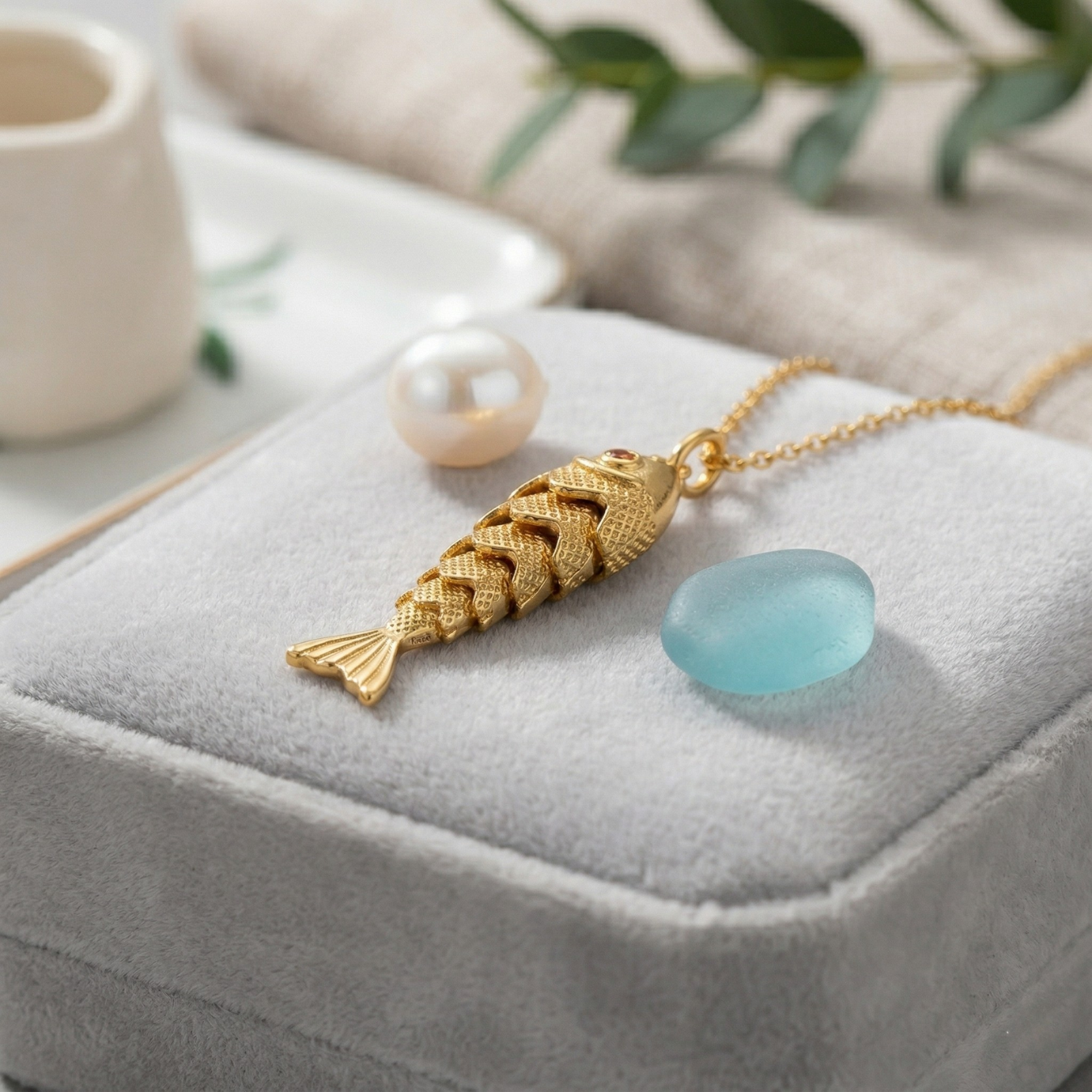 The Golden Catch Necklace: Each Purchase Directly Supports Communities In Need