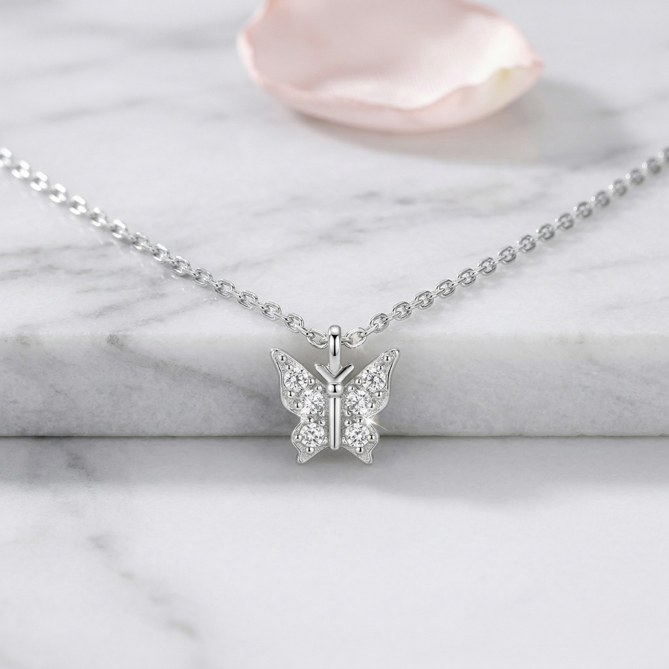 Butterfly Necklace With Crystals: Each Purchase Directly Supports Communities In Need