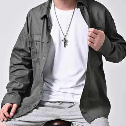 Cross Necklace With Praying Hands: Each Purchase Directly Supports Communities In Need