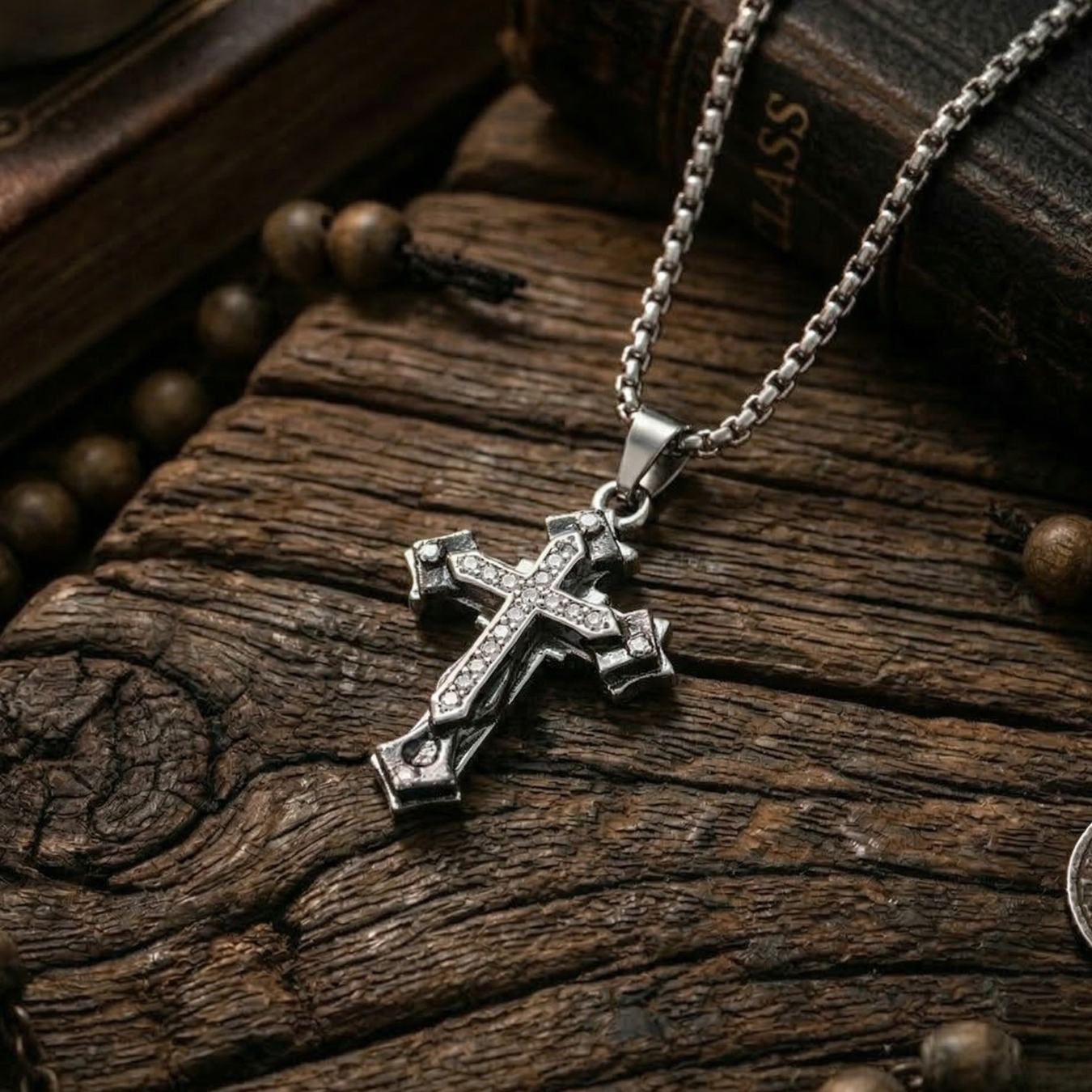 The Apex Cross Necklace With Crystals: Each Purchase Directly Supports Communities In Need
