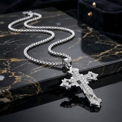 The Apex Cross Necklace With Crystals: Each Purchase Directly Supports Communities In Need
