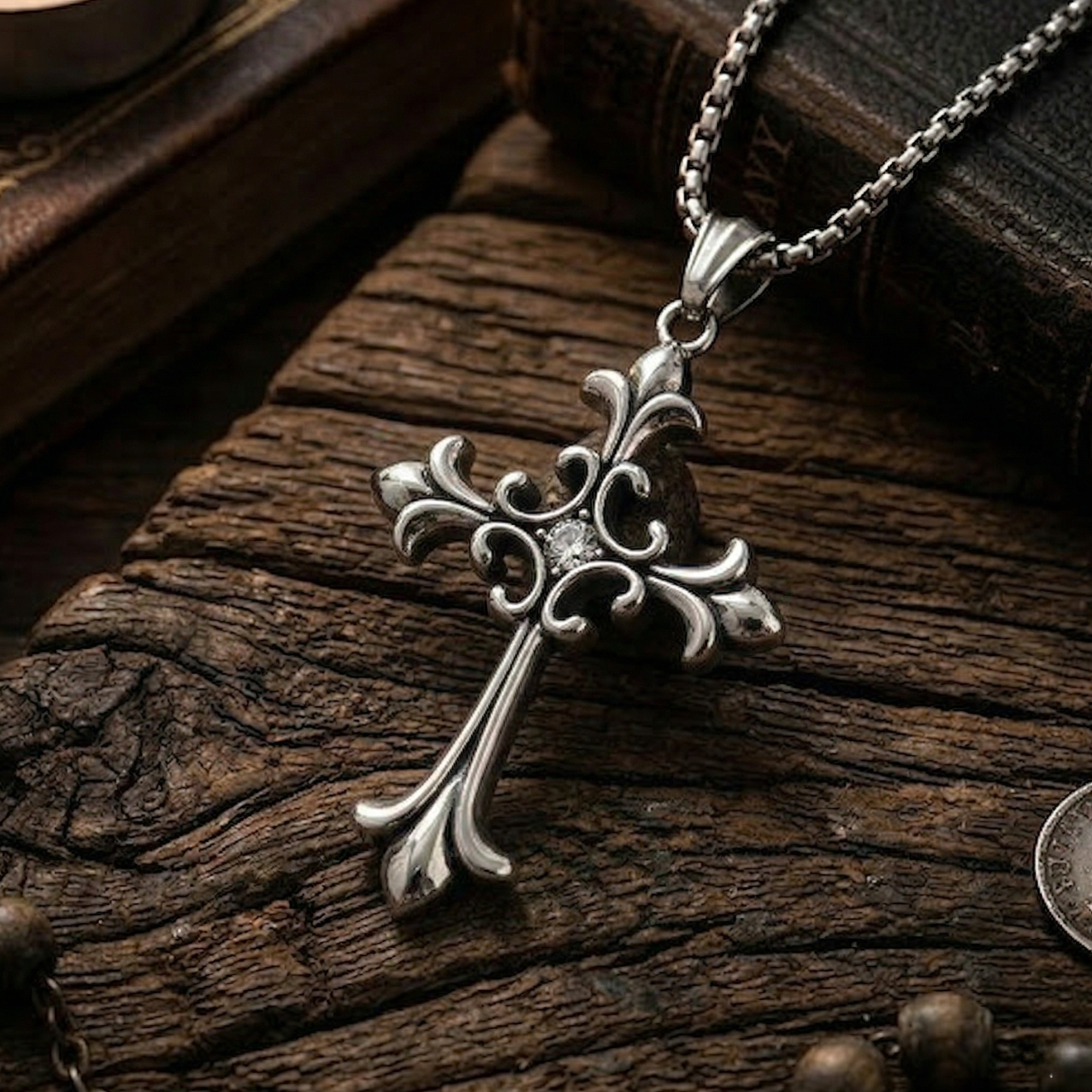 Gothic Cross Necklace: Each Purchase Directly Supports Communities In Need