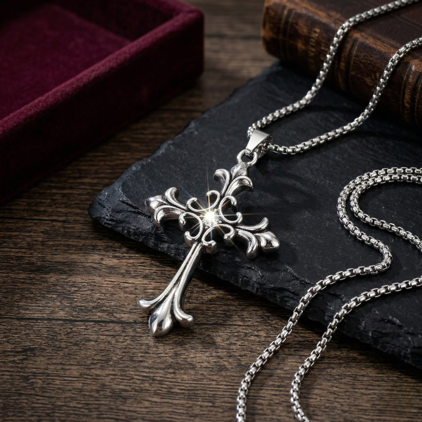 Gothic Cross Necklace: Each Purchase Directly Supports Communities In Need