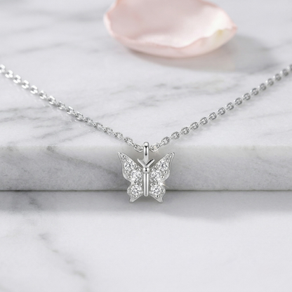 Butterfly Necklace With Crystals: Each Purchase Directly Supports Communities In Need