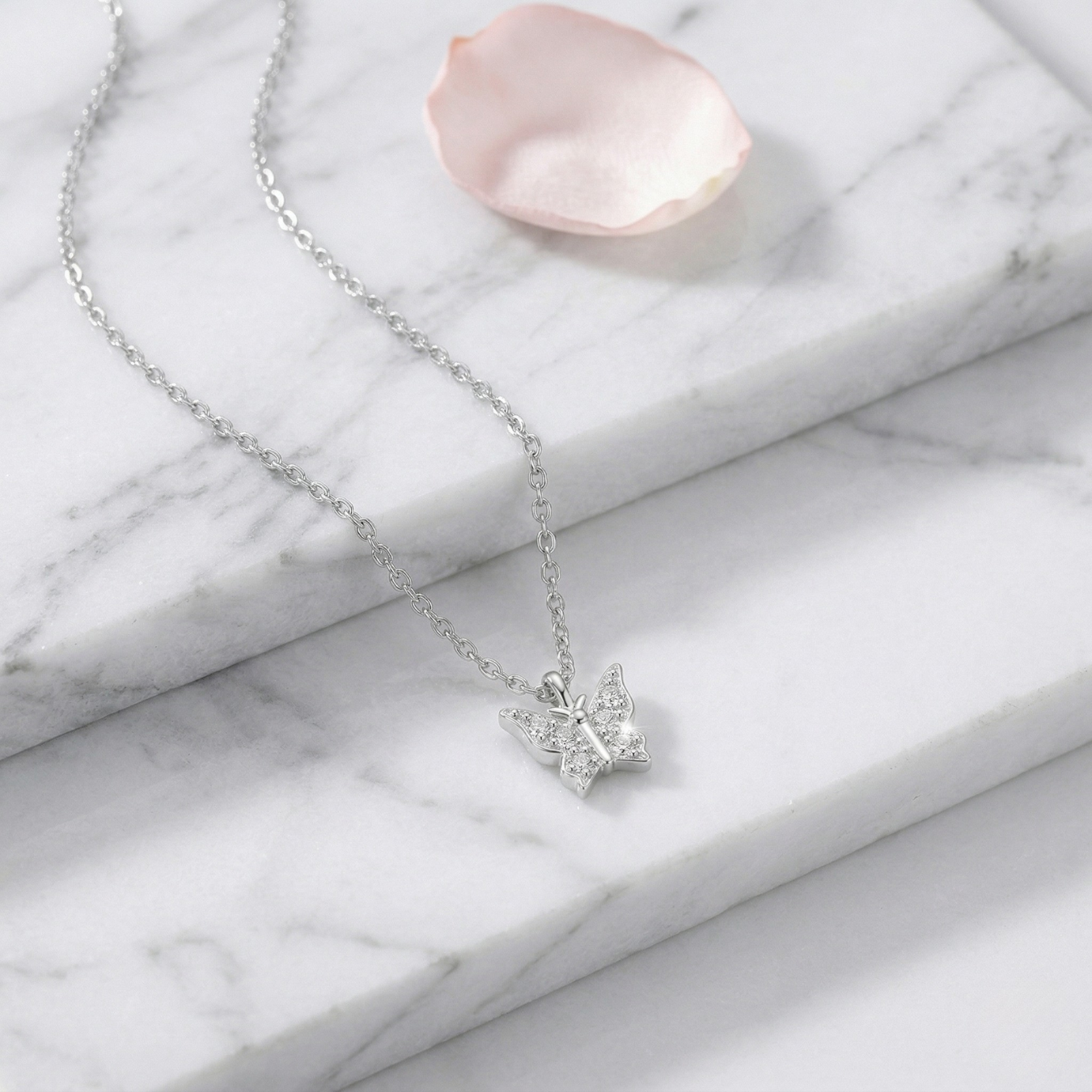 Butterfly Necklace With Crystals: Each Purchase Directly Supports Communities In Need