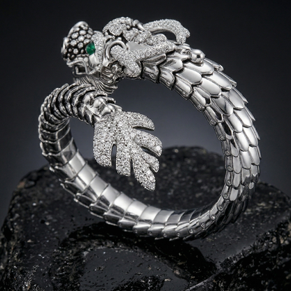 Tibetan Dragon Bracelet With Emerald Eyes: Each Purchase Directly Supports Communities In Need