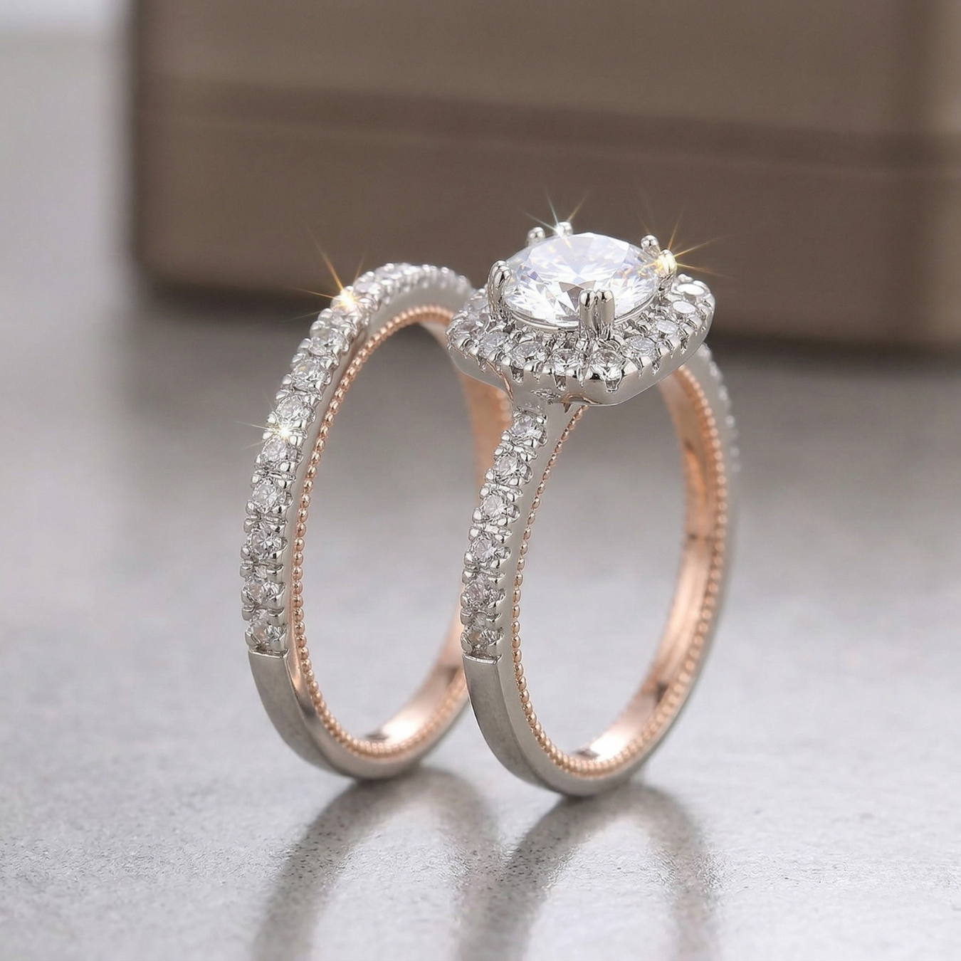 The Aveline Crystal Ring Set 1+1: Each Purchase Directly Supports Communities In Need