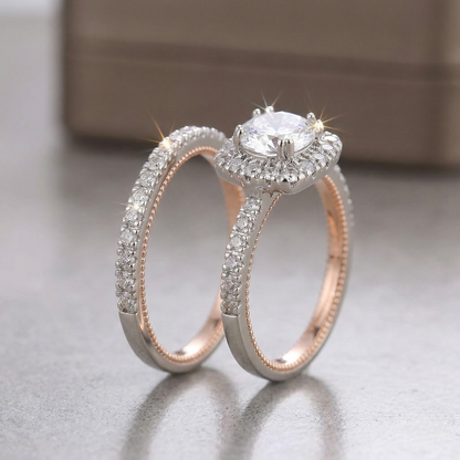 The Aveline Crystal Ring Set 1+1: Each Purchase Directly Supports Communities In Need