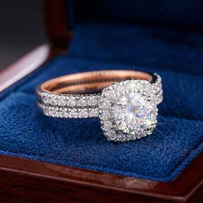 The Aveline Crystal Ring Set 1+1: Each Purchase Directly Supports Communities In Need