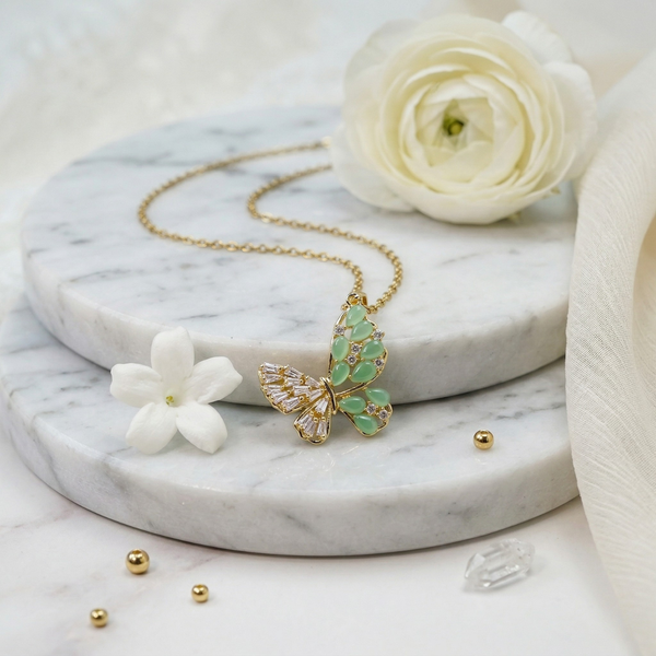 The Mint Blossom Butterfly Necklace: Each Purchase Directly Supports Communities In Need