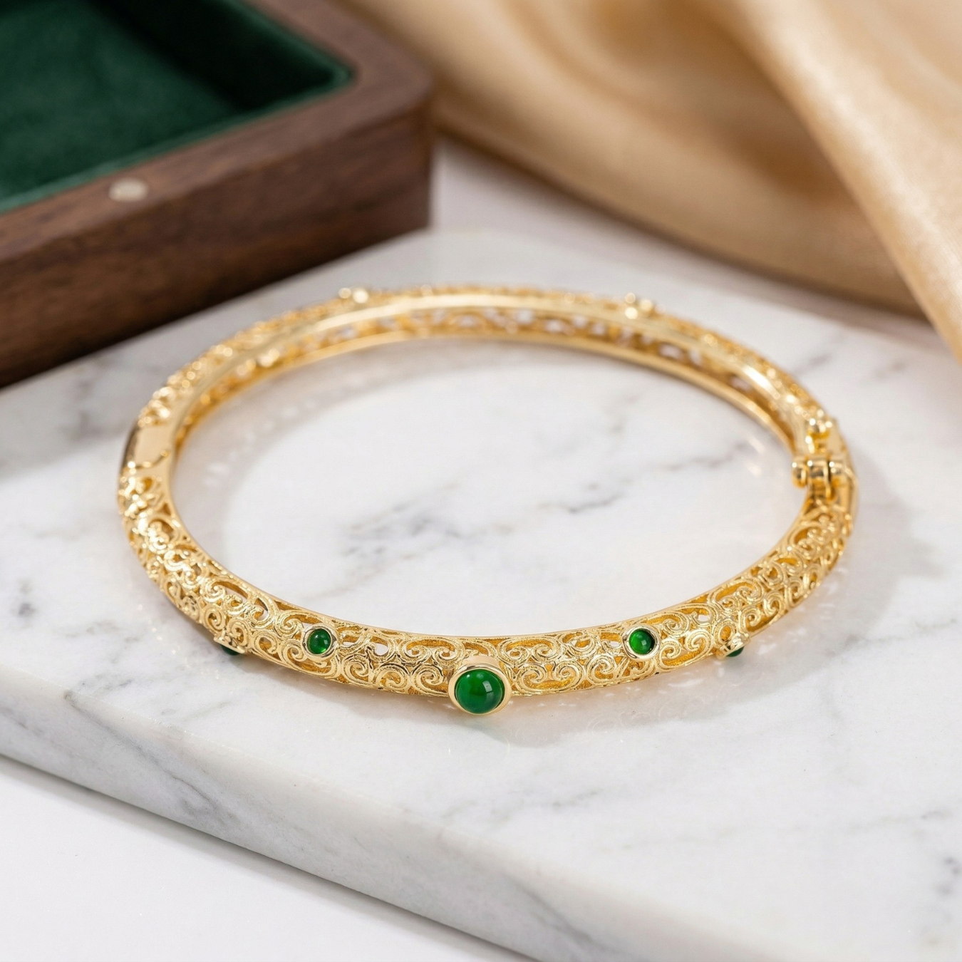 The Emerald Vine Bracelet: Each Purchase Directly Supports Communities In Need