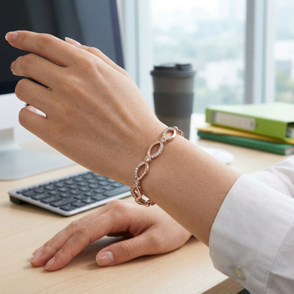 The Infinity Crystal Twist Bracelet: Each Purchase Directly Supports Communities In Need
