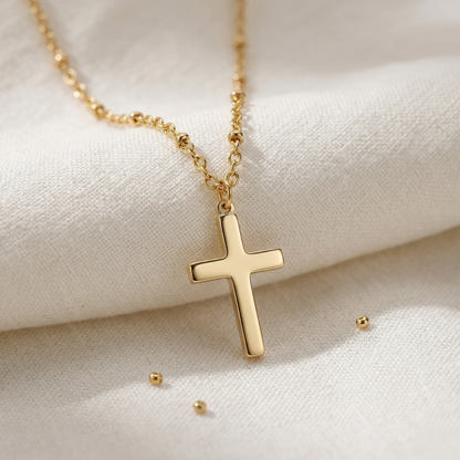 The Minimalist Gold Cross Necklace: Each Purchase Directly Supports Communities In Need