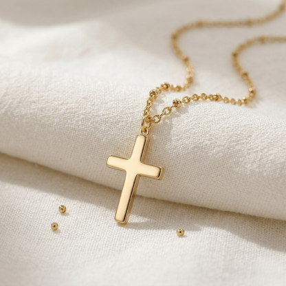 The Minimalist Gold Cross Necklace: Each Purchase Directly Supports Communities In Need