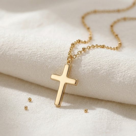 The Minimalist Gold Cross Necklace: Each Purchase Directly Supports Communities In Need